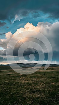 Sky covered with nimbostratus clouds, chance of rain