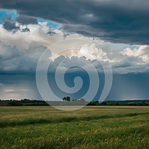 Sky covered with nimbostratus clouds, chance of rain