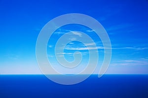 Sky and deep blue sea