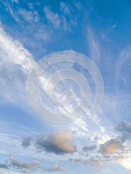 Sky and different clouds