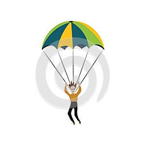 Sky diver illustration vector