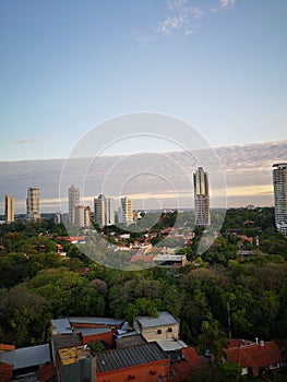 Sky divided by clouds photo