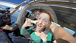 Sky diving tandem self portrait