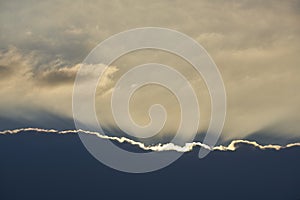 Sky with dramatic clouds and a silver lining