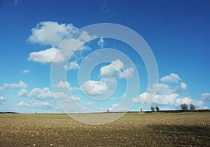 Sky and fields