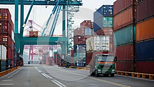 The sky is filled with clouds, giving the scene a serene and peaceful atmosphere by AI generated image