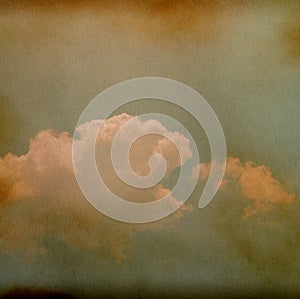 Sky, fog, and clouds on a textured,