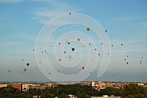 Sky Full of Hot Air Balloons Across Bristol England photo