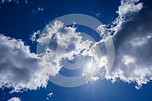 Sky heaven with day blue color for background,  light environment