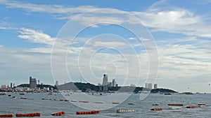 Sky, land and water at Pattaya Beach