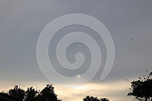 Sky landscapes in tropical forests during sunset images for nature backgrounds.