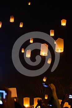 Sky lantern chiangmai thailand