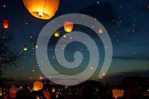 Sky lanterns fest