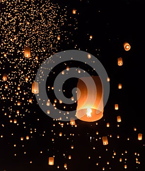 Sky lanterns festival in Chiang Mai, Thailand