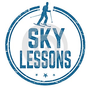 Sky lessons sign or stamp