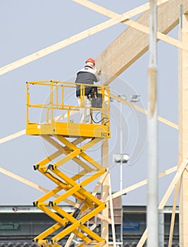 Sky lift worker