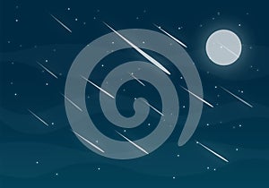 Sky Meteor Shower background design