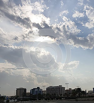 Sky morning in Jeddah Saudi arabia