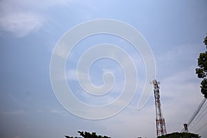 sky near night summer outdoor radio pole