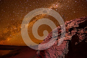 Sky Night with Stars in Atacama desert