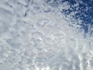 The sky over Berlin in cumulus clouds