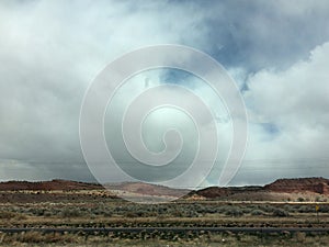 The sky over the desert in New Mexico USA photo