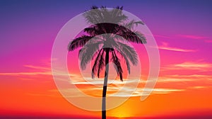 sky palm tree simple