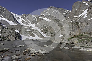 Sky Pond and Taylor Peak Rocky Mountain National Park USA Colorado