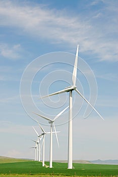 Sky, prairie and windmills