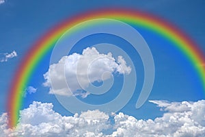 Sky with rainbow, natural