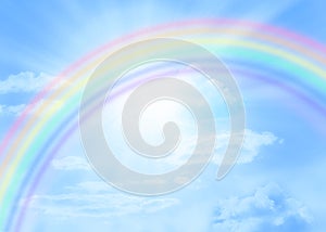 Sky Rainbow Sun Background