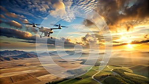 The Sky\'s the Limit: Drone Delivery Redefining the Boundaries of Logistics  Generative AI photo