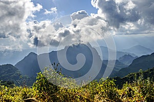 The Sky`s overcast at Doi Luang Chiang Dao mountain, Chiang Mai province, Thailand