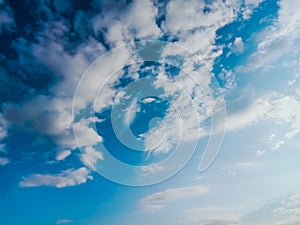 Sky scape of clouds. Cloudy sky. Rainy weather. Dramatic clouds. Dramatic background.