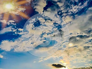 Sky scape of clouds. Cloudy sky. Rainy weather. Dramatic clouds. Dramatic background.