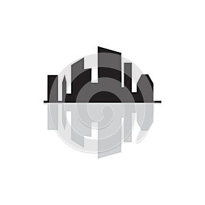 Sky scraper building logo design template