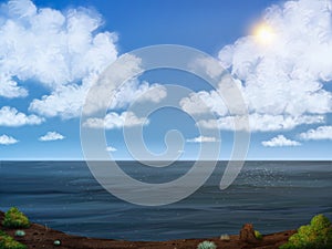 Sky And Sea Digital Painting