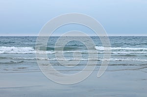 Sky and sea waves, natural background