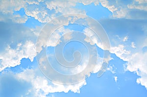 Sky, sky blue fluffy clouds white, soft sky cloud background, cloudscape sky clear cloud. Pattern, atmosphere.