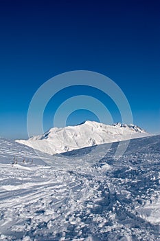 Sky and snow at Campo Imperatore photo