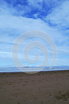 Sky and Steep-Holm, Brean beach