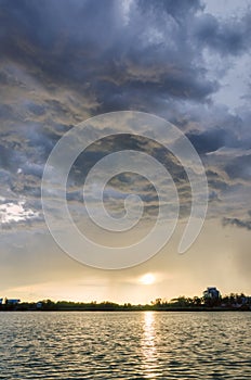 Sky Storm and Lake