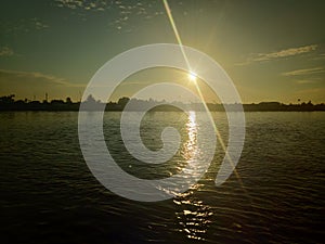 The sky and the sun will rise in the river