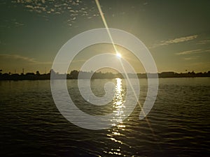 The sky and the sun will rise in the river