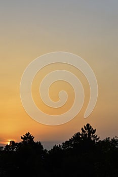 The sky during a susnet.