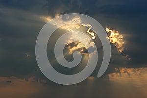 Sky and thunder clouds.