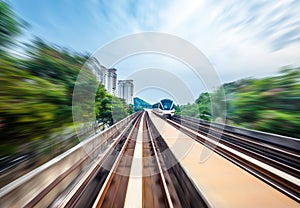 Sky train through the city center