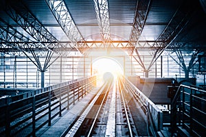 Sky train through the city center in Kuala Lumpur