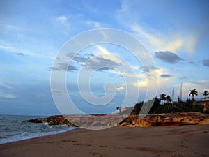 A sky of translucent blues and whites, seem to sing at the beautiful Nightcliff beach. Darwin. NT, Australia