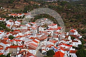 Sky view of Belver village in Portugal